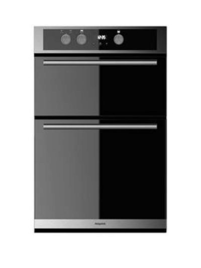 Hotpoint Dd2844Cix 60Cm Electric Built In Double Oven- Stainless Steel/Black